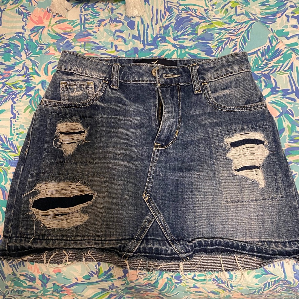 Hollister denim skirt